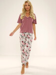 Pyžamo De Lafense 720 Finessa kr/r 3XL-4XL Berry 3xl