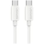 USAMS U98 biela / Dátový kábel / USB-C - Lightning / 30W / 3A / 1m / silikónový (SJ788USB02)