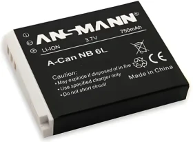 Ansmann A-Can NB-6L / Náhradné batérie / Li- ION / 3.7V / 750mAh (5044453)