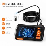 Verk Endoskopická inšpekčná kamera s LCD displejom 4,3" – 5 m – IP67
