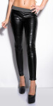 Sexy treggings with leatherlook in front grey XL