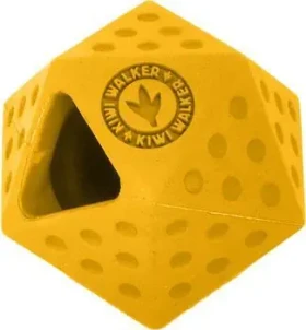 KIWI WALKER Gumová hračka ICOSABALL Mini oranžová / Hračka pre psov / otvor na maškrty / 6,5 cm (RUB-855)