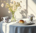 KÄHLER Porcelánový hrnček Hammershøi Wild Flowers 330 ml