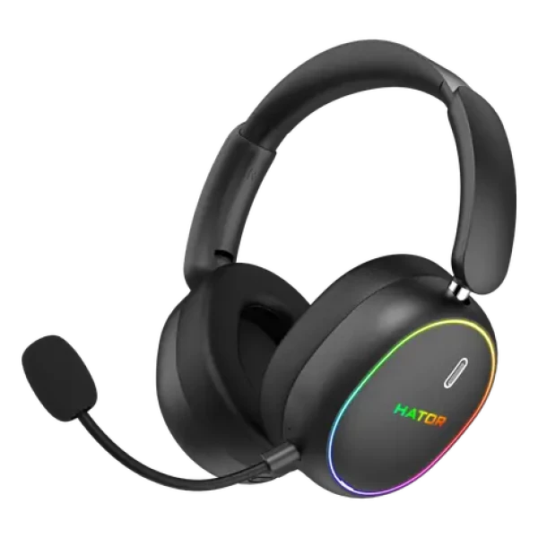 Hator ESH40 Phoenix 2 Wireless čierna / herné bezdrôtové slúchadlá s mikrofónom / 10-44000Hz / ANC / 2.4GHz / BT / USB (ESH40)
