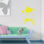 Veselá Stena Samolepka Pes Jack Russell Terrier Farba: zelená, Veľkosť: 100 x 75 cm