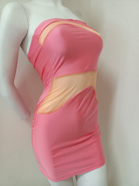 Dámske sexy šaty ISF2213 ružové - Koucla S