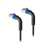 Lanview Slim Bendable Cat6a U/FTP čierna / Sieťový kábel / RJ-45 / 1,5 m / LSZH (LV-6AFTP-FLEX-ANG-015B-S)