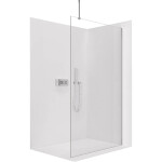 CERANO - Sprchová zástena Walk-in Onyx Top Round Ľ/P - 10 mm - guľatá vzpera - chróm, transparentné sklo - 120x200 CER-8050BD78613
