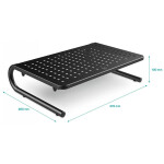 Connect IT FOR HEALTH Podstavec pod monitor a notebook čierna / 370x280x100 mm / Nosnosť: až 20 kg (CFH-2010-BK)