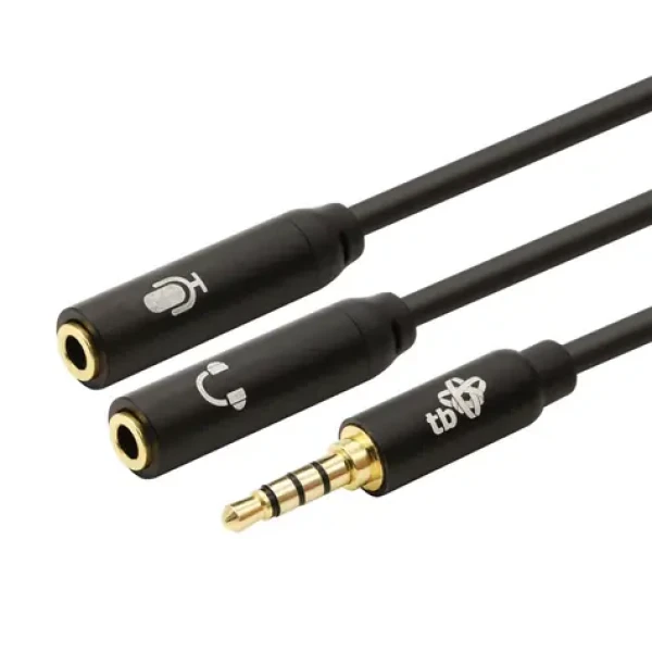 TB Touch Adaptér Jack 3,5mm M - 2x Jack 3,5mm F čierna / Redukcia / Audio (AKTBXAJ0P2J030B)