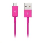 CONNECT IT CI-574 Colorz microUSB - USB kábel (M) - (M) 1m ružová (CI-574)