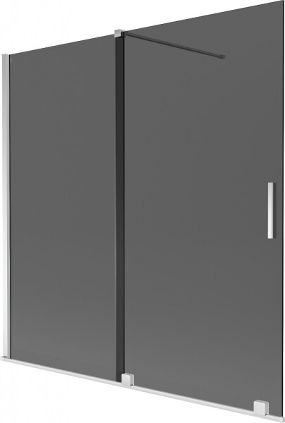 MEXEN/S - Velár dvojkrídlová posuvná vaňová zástena 160 x 150, grafit, chróm 896-160-000-41-01