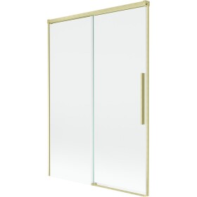 MEXEN/S - Rox vaňová zástena 2-krídlová posuvná 120 x 150, transparent, zlatá kartáčovaná 8C9-120-001-55-00