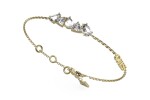 Guess Elegantný pozlátený náramok so zirkónmi Wonderlights JUBB04405JWYG 18,4 cm