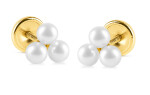 Brilio Nežné zlaté náušnice s pravými perlami 14/146.451/17P