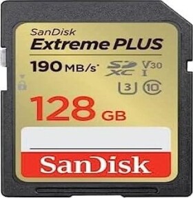 SanDisk Extreme Plus SDXC 128 GB Class 10 UHS-I/U3 V30 (SDSDXWA-128G-GNCIN)
