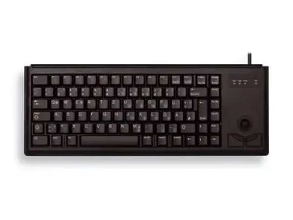 Cherry klávesnica G84-4400 s trackballom / drôtová / USB / ultraľahká a malá / čierna / EU (G84-4400LUBEU-2)