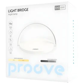 Proove Light Bridge biela / LED stolná lampa s bezdrôtovou nabíjačkou / 3 W / 15 W / dotykové ovládanie (PLLB05102002)