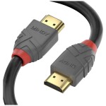 LINDY prepojovací kábel Zástrčka HDMI-A, Zástrčka HDMI-A 10.00 m čierna, sivá 36967 HDMI kábel; 36967