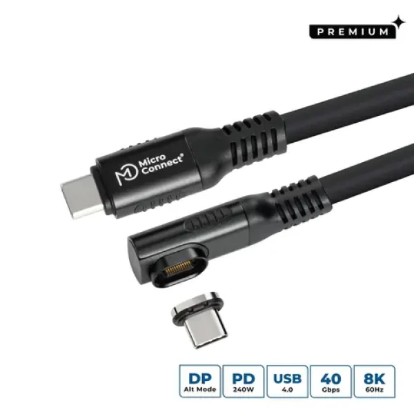 MicroConnect USB-C (M) - USB-C (M) 1m čierna / Kábel USB (MC-LS-USB4CC1.0-A)