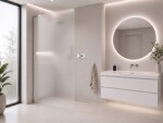 CERANO - Sprchová zástena Walk-in Onyx L-ľavá vzpera - 8 mm - chróm, mliečne sklo - 160x200 CER-8050BD858