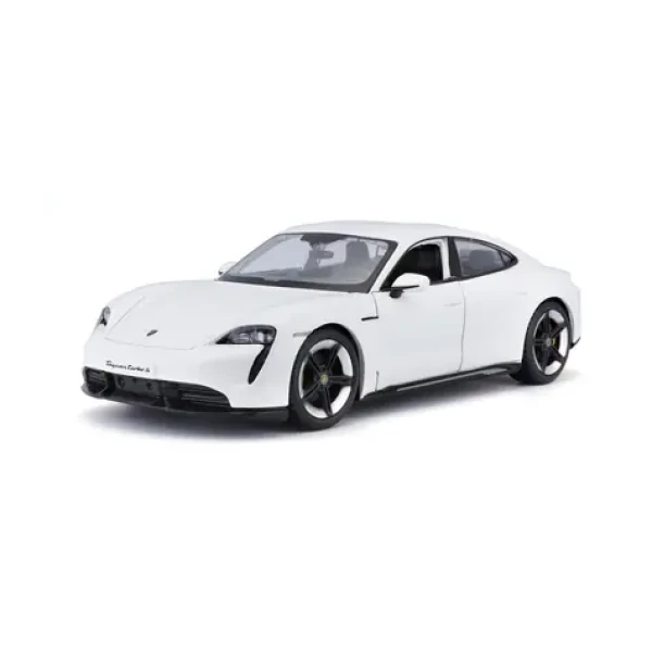 Bburago Porsche Taycan Turbo S biela 1:24