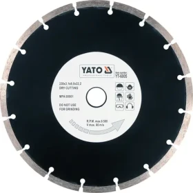 YATO Kotúč diamantový rezný 230x22,2 mm / Suché rezanie / Betón, dlažba, murivo, kameň / Max. 6500 ot/min (YT-6005)