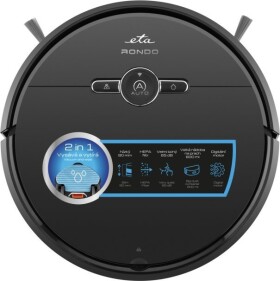 Eta ETA | Robot Vacuum Cleaner | Rondo ETA124490000 | Wet&Dry | Operating time (max) 100 min | Li-ion | 4000 mAh | Dust capacity 0.6 L | Juodas