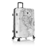 Veľký škrupinový kufor na kolieskach Heys Journey 3G L Black/White Map