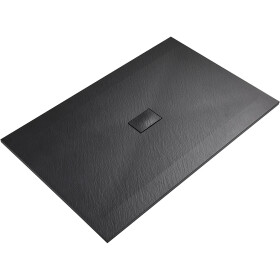 CERANO - Sprchová vanička obdélníková FlexiCut - SMC/minerální kompozit - upravitelná - černá matná - 120x100x3 CER-666112