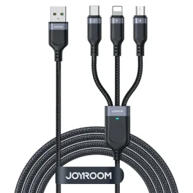 Joyroom Multi-Use Series S-A18 3in1 kábel USB-A - Lightning / USB-C / micro-USB 0.3m čierna (6956116708979)