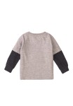 Tričko chlapčenské s dlhým rukávom, Minoti, Beam 3, šedá - 86/92 | 18-24m