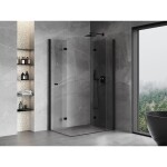 MEXEN/S - Mist-F Duo sprchovací kút skladacie dvere pravá 95 x 110, transparent, čierna 8A6-095L-110P-70-00