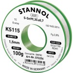 Stannol KS115 spájkovací cín bez olova cievka Sn99,3Cu0,7 ROM1 100 g 1.5 mm; 574023