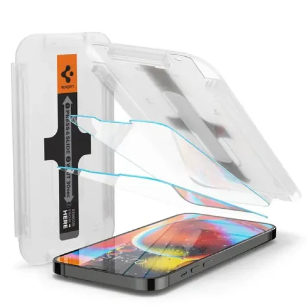Spigen tR EZ Fit tsotvrdené sklo 2 Pack pre Apple iPhone iPhone 16e/14/13/13 Pro (AGL03385)