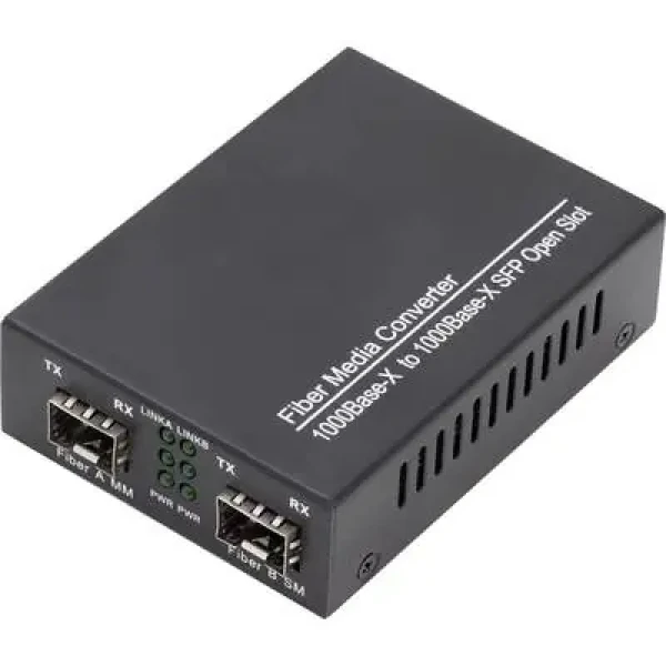 Digitus DN-82133 čierna / Media konvertor / Gigabit / Multimode-Singlemode / Auto MDI/MDIX (DN-82133)