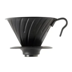 Hario V60-02 čierna matná / Dripper na filtrovanú kávu / Oceľ / Veľkosť 2