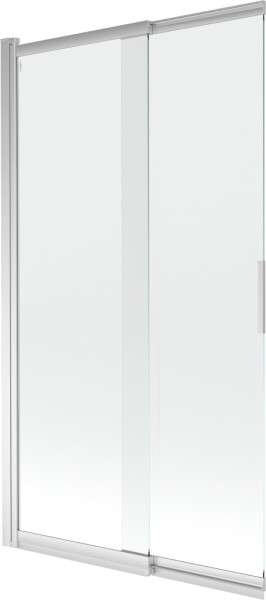 MEXEN - Fox 2-krídla posuvná vaňová zástena 100 x 150, transparent, chróm 891-100-002-01-00