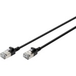 Digitus DK-1632-A-050S-BL RJ45 sieťové káble, prepojovacie káble CAT 6A F/FTP 5 m čierna farebne odlíšený, tienený, točený drôt, s priechodkou chrániacou proti; DK-1632-A-050S-BL