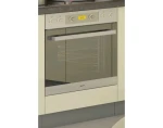 Kuchynská skrinka pre vstavanú rúru Karmen 60DG, 60 cm, šedá/krémová%