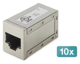 Digitus modulárna spojka CAT 6 tienená 10 ks / Spojka / RJ-45 (AT-AG-8-8-C6S-10)
