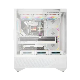 DarkFlash DY460 biela / Skriňa / Big Tower / ATX/M-ATX/ITX / Tvrdené sklo / 4× ARGB ventilátor / USB-C 3.2 Gen 2 (DY460 White + 4 fans)