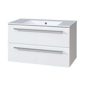 Mereo Bino, kúpeľňová skrinka s keramickým umývadlom 101 cm, biela CN662
