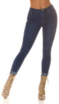 Sexy Highwaist Push-Up Skinny Jeans "Used Look" denimblue 44