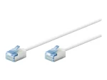 Goobay 74326 biela / Patch kábel / Cat 6A / U/FTP / slim / 0,15 m (74326)