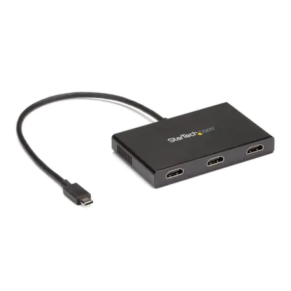 StarTech adaptér USB-C na 3xHDMI čierna / Dual 4K 30Hz / Triple 1080p 60Hz / iba Windows / Thunderbolt 3 (MSTCDP123HD)