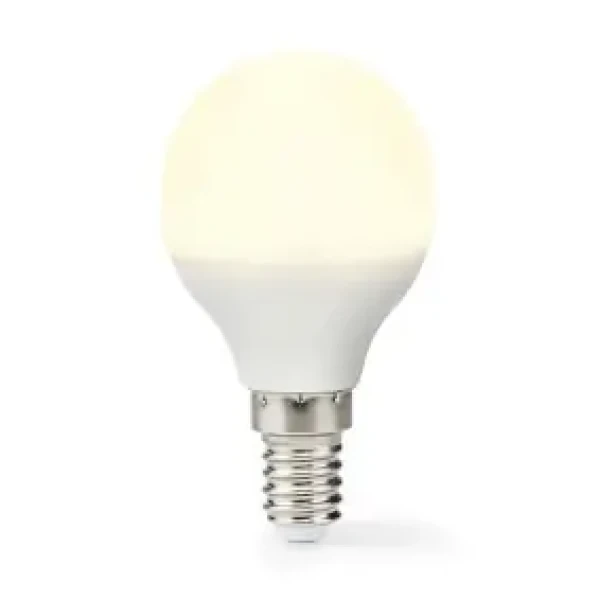 Nedis LED žiarovka E14 / G45 / 4.9 W / 470 lm / 2700 K / Teplá biela / Matné / 1 ks (LBE14G452)