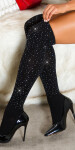 Dámske trblietavé podkolienky SH105 black - In-Stylefashion UNI