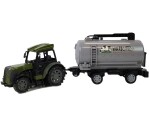 Mamido Zelený traktor s prívesom nádrž na mlieko diaľkovo ovládaný 2.4G