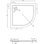 MEXEN - Flow Sprchová vanička štvrťkruh asymetrická slim ľavá 100 x 90, biela lesk 46Q109010L